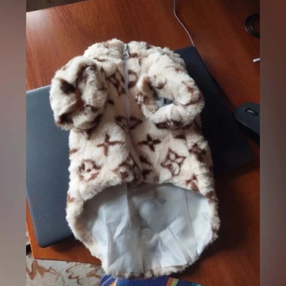 Cat Dog clothes autumn winter schnauzer fan Bichon teddy S M FA fur coat warm